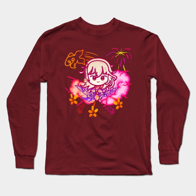 yoimiya (kimono) | (fan-art by smoomaru) Long Sleeve T-Shirt by smoomaru